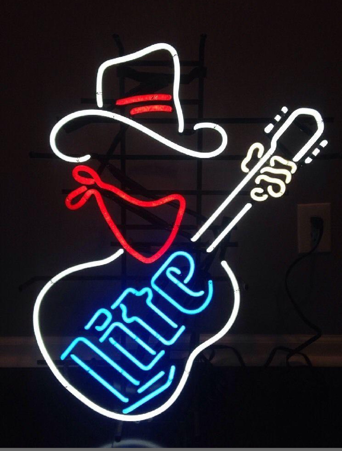 Guitar Neck, Tune Keys and Hand Unit for Miller Lite Replacement Tube - Neon Sign Part