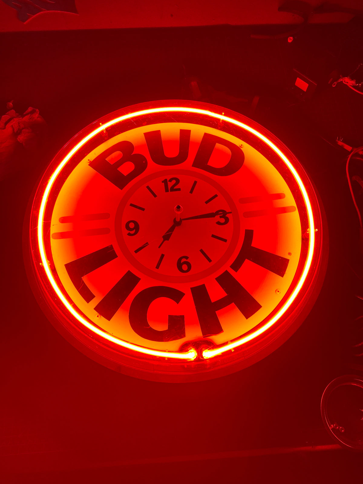 Bud Light Clock Neon Sign Replacement Panel