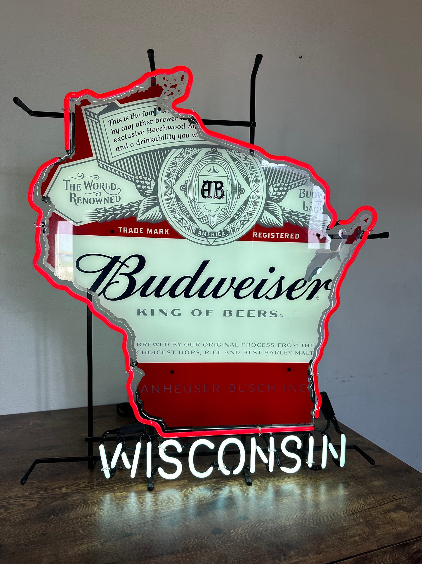 WISCONSIN for Budweiser Neon Sign Replacement Tube