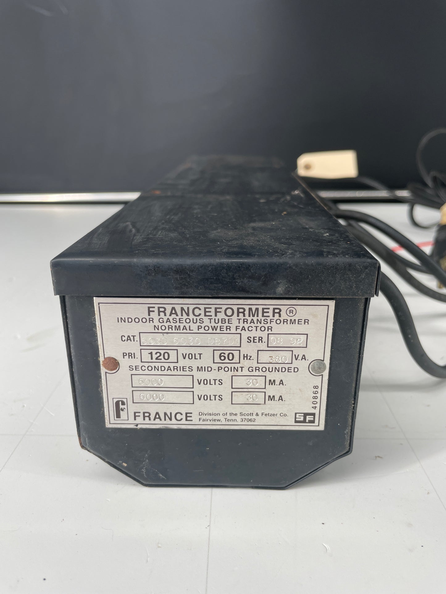 Franceformer Vintage Dual Core & Coil Neon Sign Replacement Transformer 12Kv – 6Kv & 6Kv