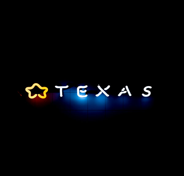 TEXAS with star for the Tito’s non-LED version original 6mm Neon Sign Replacement Tube Used