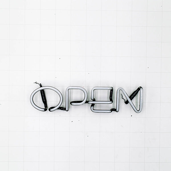 OPEN Single Stroke Word Unit Replacement Tube - Neon Sign Part Used