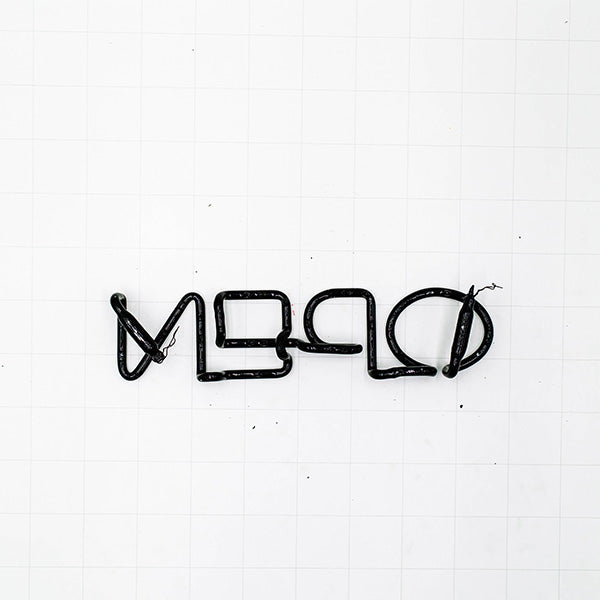 OPEN Single Stroke Word Unit Replacement Tube - Neon Sign Part Used