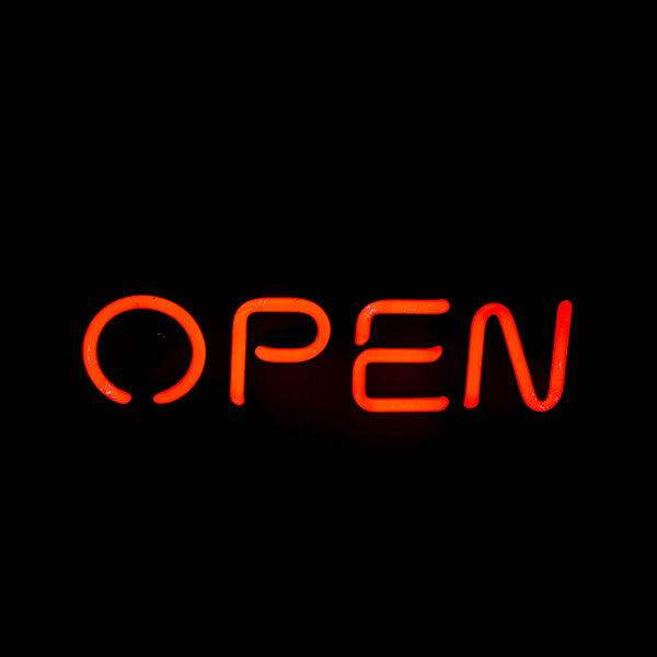 OPEN Single Stroke Word Unit Replacement Tube - Neon Sign Part Used
