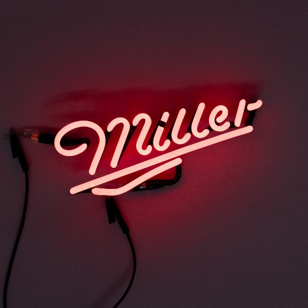 Miller Script Word Unit with Emphasis Replacement Tube - Neon Sign Part Used