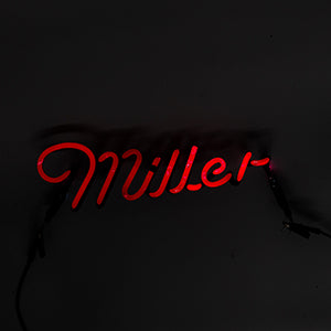 Miller Red Script Word Neon Sign Replacement Tube