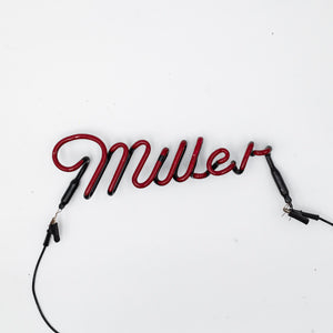 Miller Red Script Word Neon Sign Replacement Tube