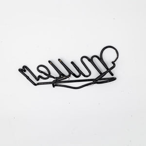 Miller Script Word Unit with Emphasis Replacement Tube - Neon Sign Part Used