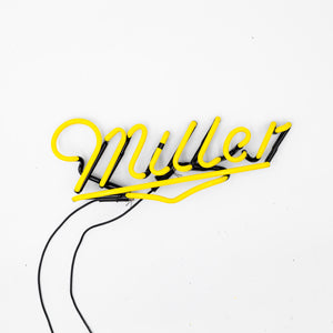 Miller Script Yellow Neon Sign Replacement Tube