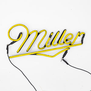 Miller Script Yellow Genuine Draft Guitar Neon Sign Replacement Tube