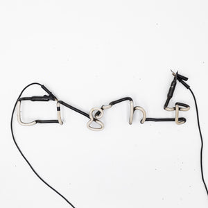 L I G H T Single Stroke Word Unit Stretched Replacement Tube - Neon Sign Part Used