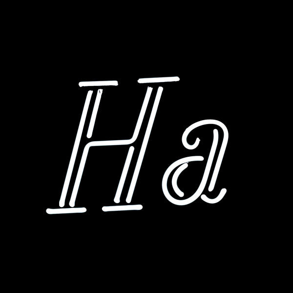 Ha Double Stroke Word Unit for Hamm's Goblet White Neon Sign Replacement Tube