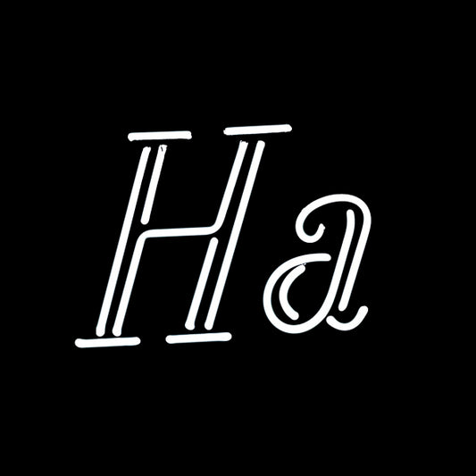 Ha Double Stroke Word Unit for Hamm's Goblet White Neon Sign Replacement Tube