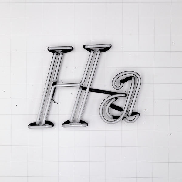 Ha Double Stroke Word Unit for Hamm's Goblet White Neon Sign Replacement Tube