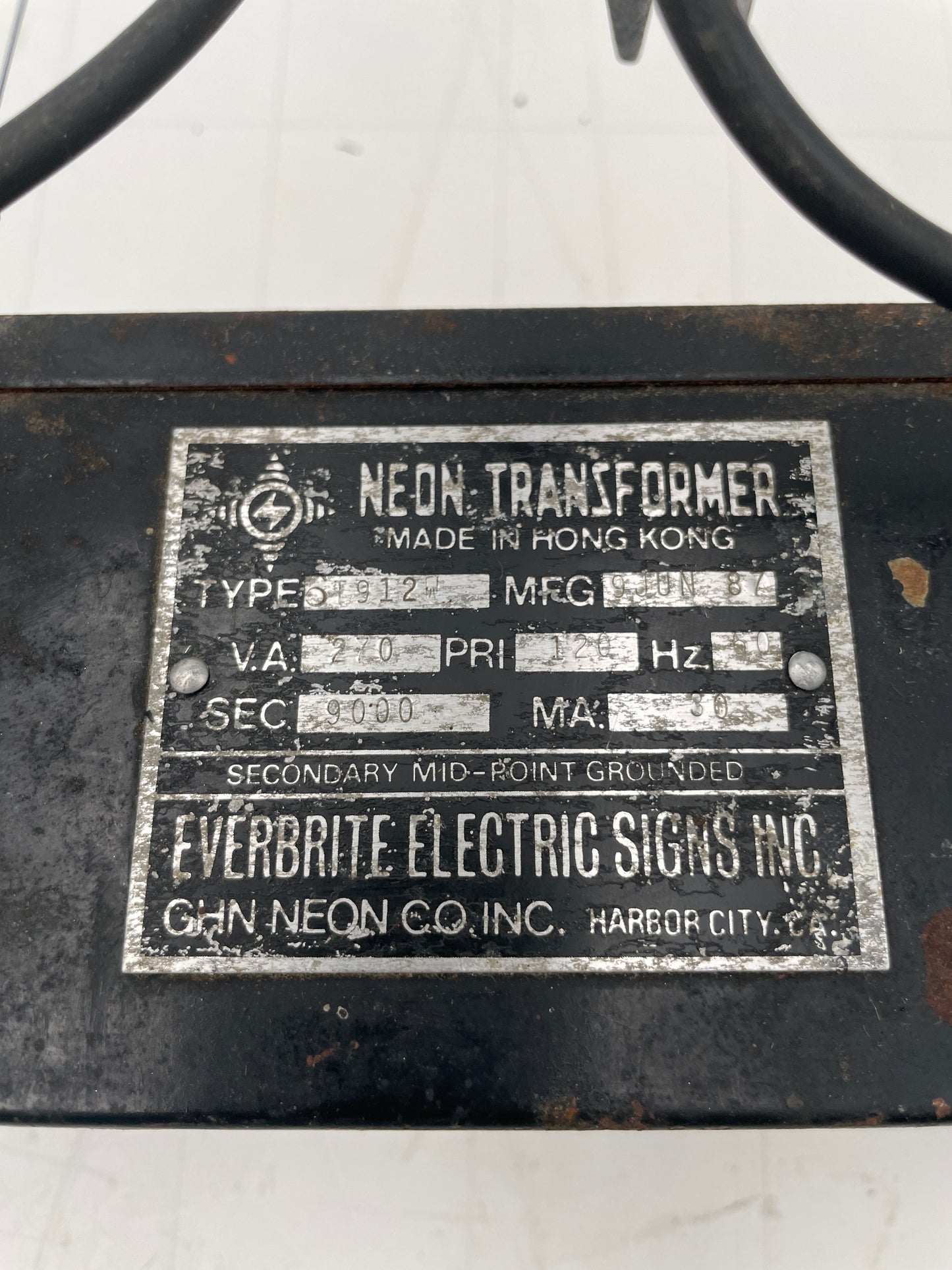 Everbrite Vintage Core & Coil Neon Sign Replacement Transformer – 9Kv