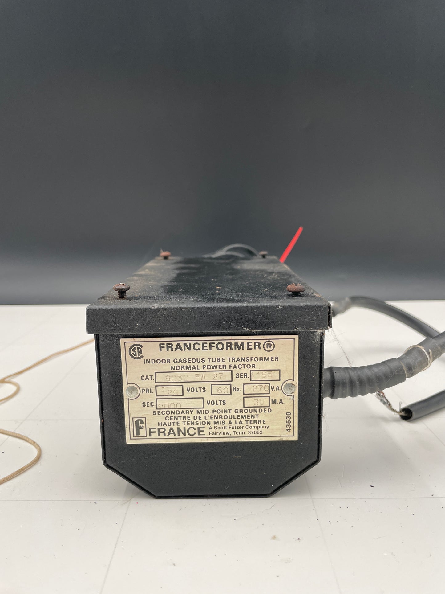 Franceformer Vintage Core & Coil Neon Sign Replacement Transformer – 9Kv