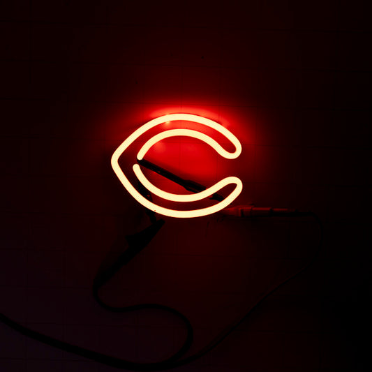 Chicago C Logo for Football Helmet Neon Sign Replacement Tube Used