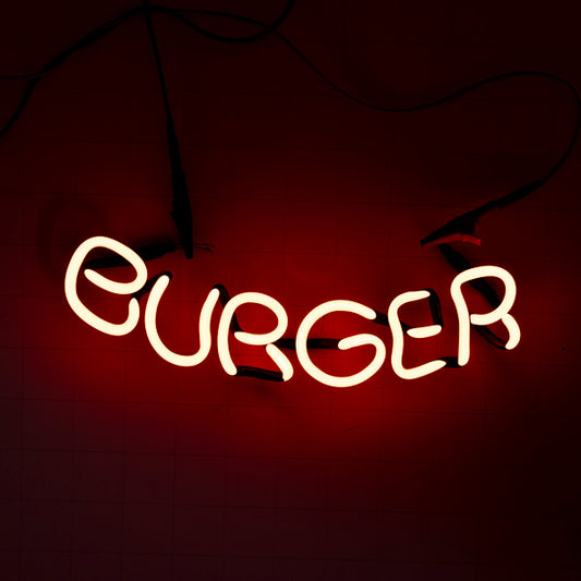 BURGER Single Stroke for Lite Burger Bun Neon Sign Replacement Tube Used