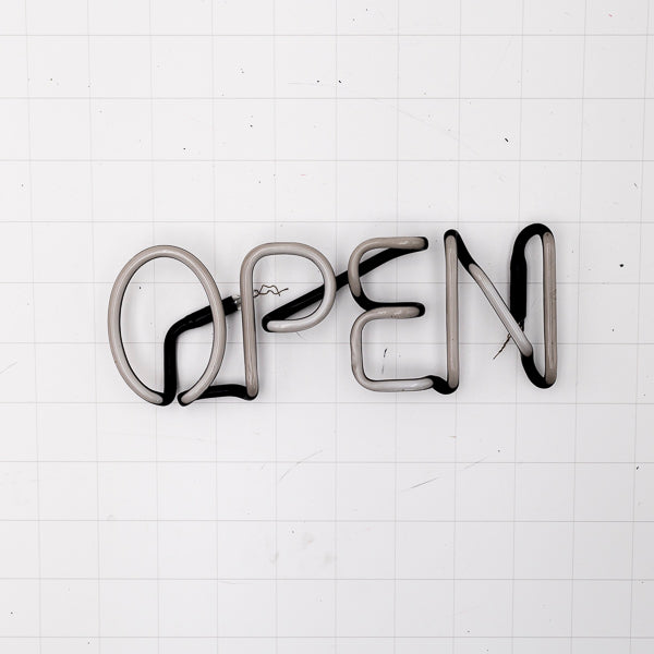 OPEN Single Stroke Word Unit Neon Sign Replacement Tube