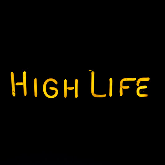 HIGH LIFE Single Stroke Word Unit Neon Sign Replacement Tube