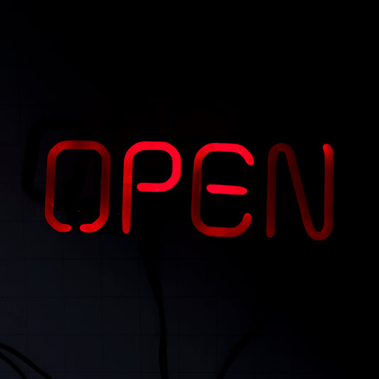 OPEN Red Single Stroke Neon Sign Replacement Tube