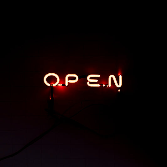 OPEN for Vintage Old Style Neon Sign Replacement Tube Used
