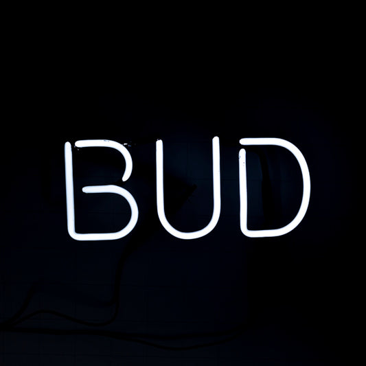 BUD Single Stroke Word Unit Neon Sign Replacement Tube Used
