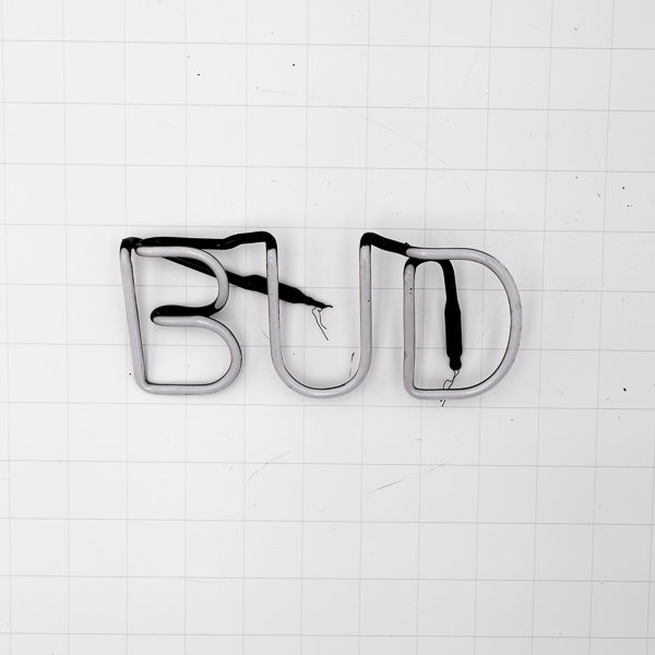 BUD Single Stroke Word Unit Neon Sign Replacement Tube Used