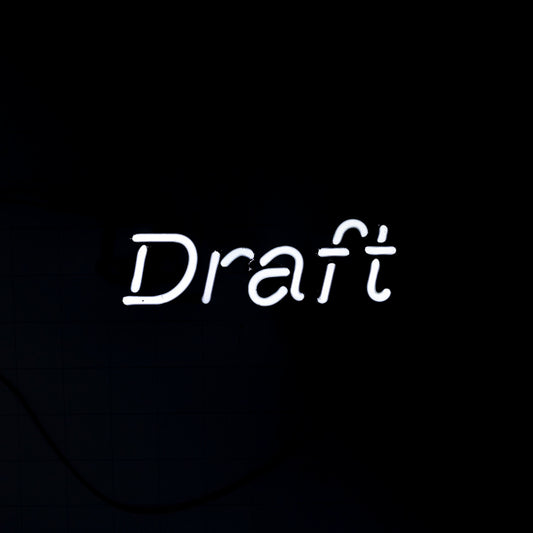 Draft Single Stroke Word Unit Neon Sign Replacement Tube Used