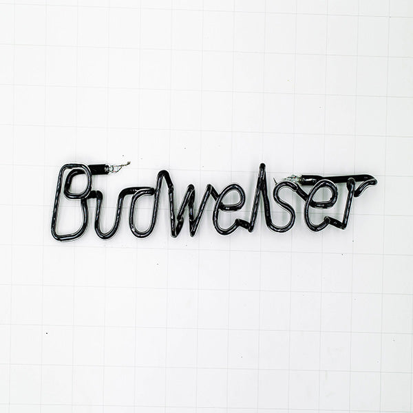 Budweiser Single Stroke Word Unit Replacement Tube - Neon Sign Part Used