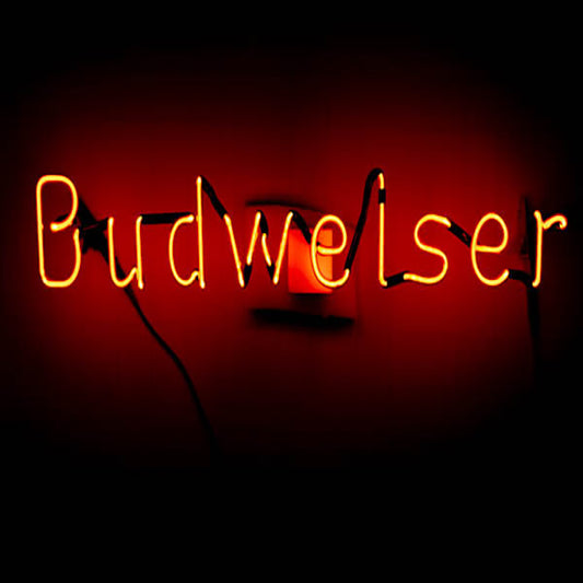 Budweiser Single Stroke Word Unit Replacement Tube - Neon Sign Part Used