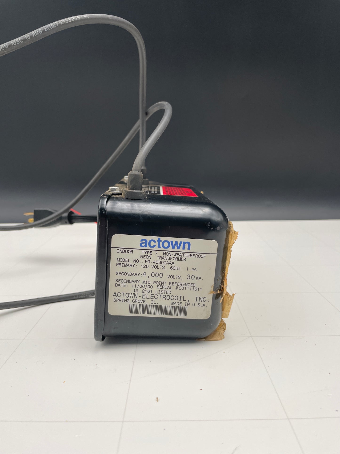 Actown Vintage Core & Coil Neon Sign Replacement Transformer – 4Kv