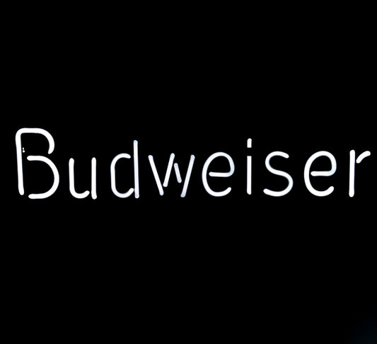 Budweiser single stroke word unit for vintage Bowtie Neon Sign Part