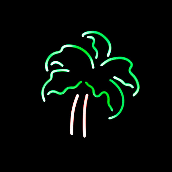 Left Teal Palm for Vintage Double Palm Budweiser Neon Sign Replacement Tube