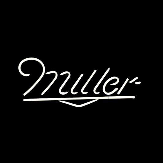 Miller vintage script word with double r curl with emphasis line Neon Sign Replacement Tube