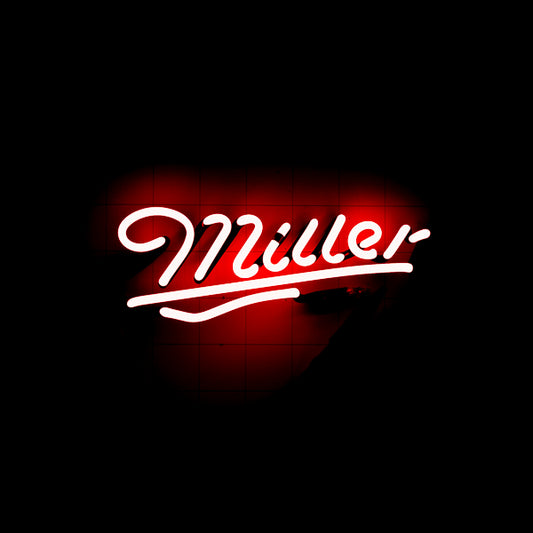 Red Miller Single Stroke Script Word Unit & Emphasis Tube for Miller Replacement Tube - Neon Sign Part