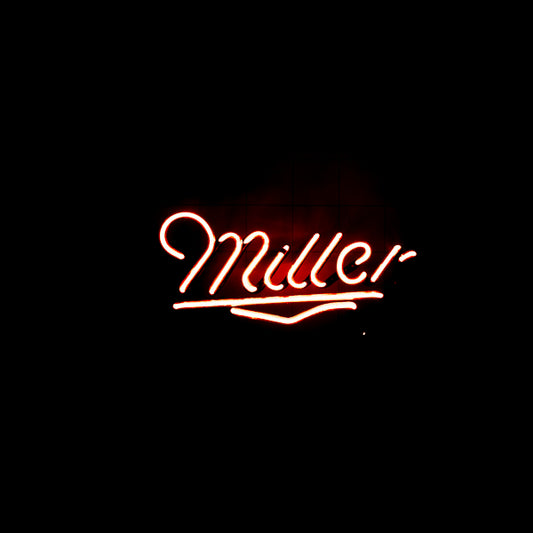 Red Miller Single Stroke Script Word Unit & Emphasis Tube for Miller Replacement Tube - Neon Sign Part