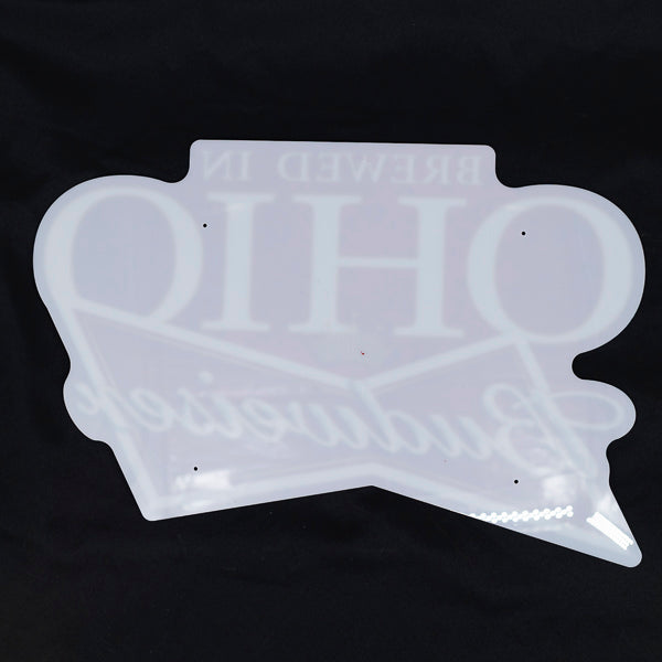 Brewed in OHIO Budweiser Neon Sign Plastic Replacement Panel