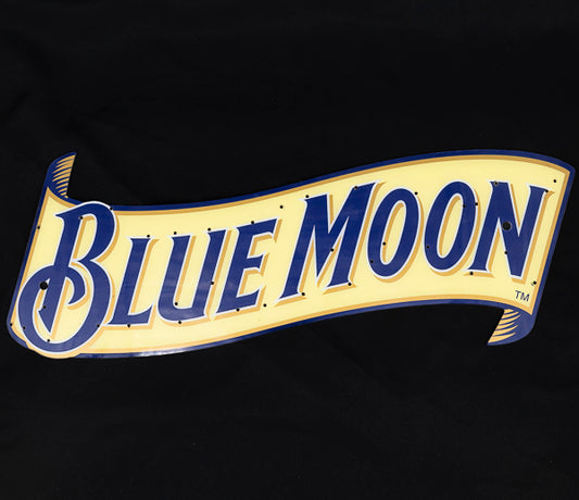 Blue Moon Neon Sign Plastic Replacement Panel