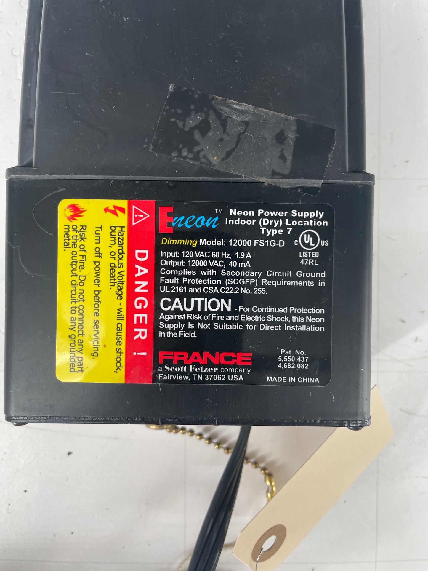France Electronic Neon Sign Replacement Transformer – 12Kv