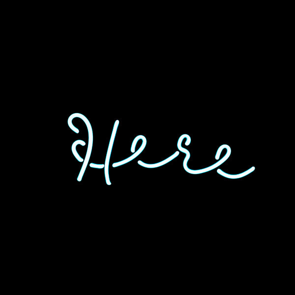 Here Script Here Script Word Unit Replacement Tube - Neon Sign Part – NeonSignRevival