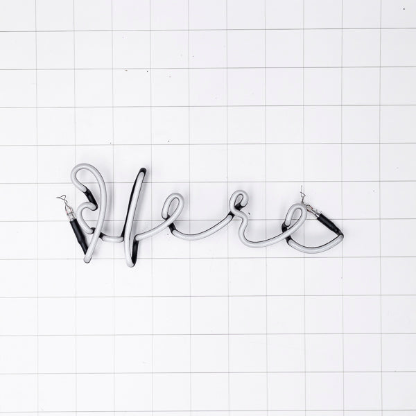 Here Script Word Unit Replacement Tube - Neon Sign Part