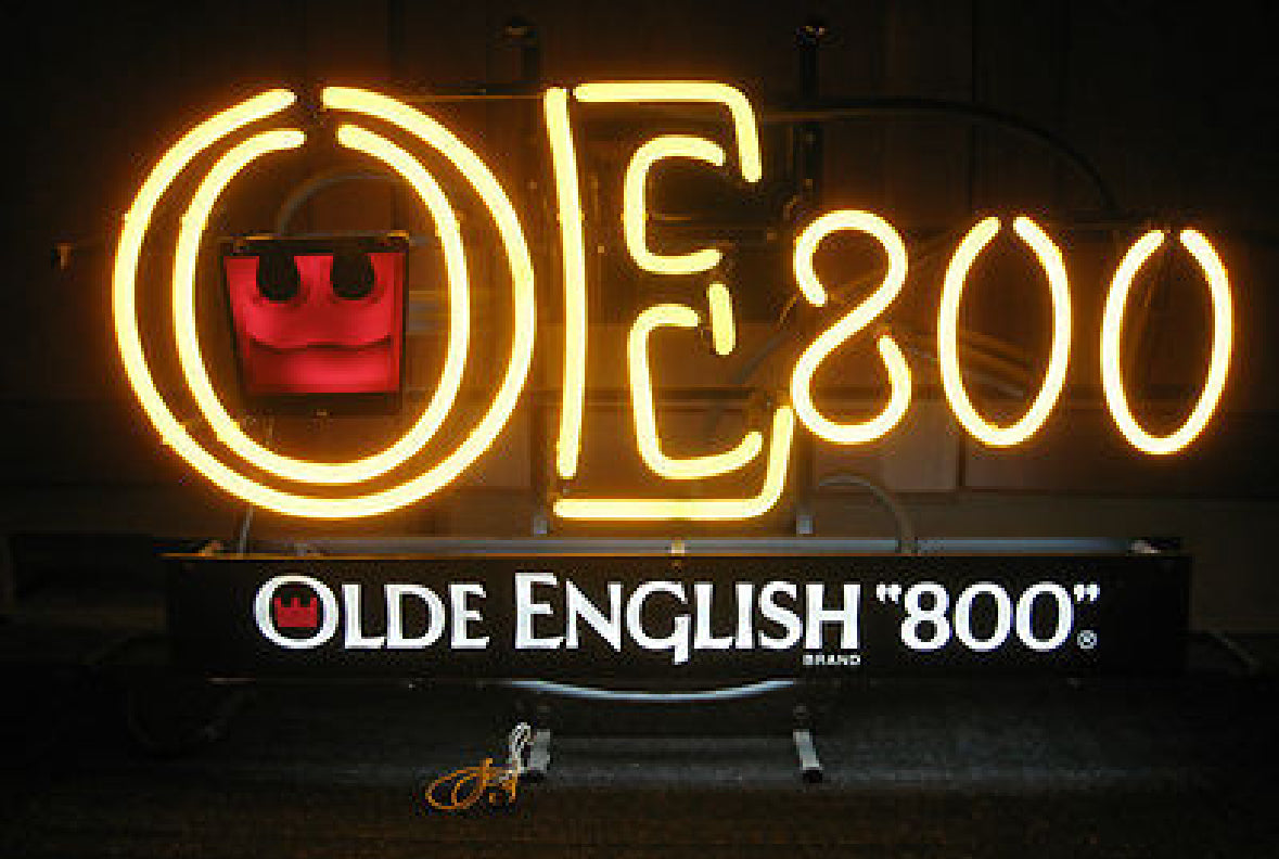 Old English 800 Neon Sign Plastic Replacement Panel