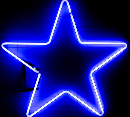 Unknown / Mystery Cowboys? Star Blue Replacement Tube - Neon Sign Part