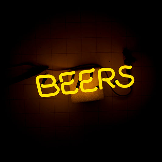 BEERS Single Stroke Word Unit with Vertical Electrodes for Shiner Beers Replacement Tube - Neon Sign Part