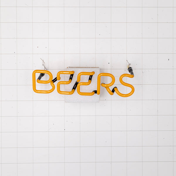 BEERS Single Stroke Word Unit with Vertical Electrodes for Shiner Beers Replacement Tube - Neon Sign Part