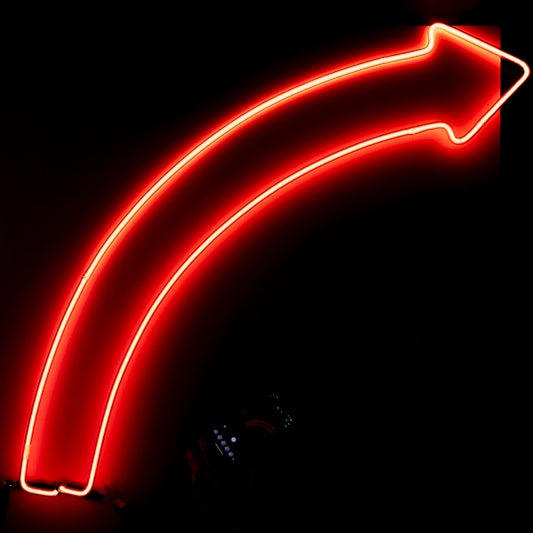 Large Arched Double Stroke Arrow Replacement Tube - Neon Sign Part