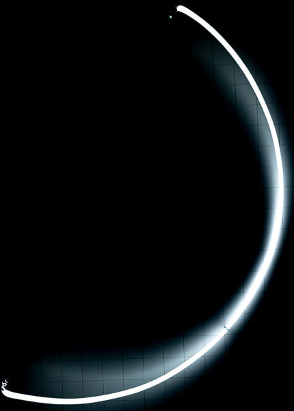 Right Border with Vertical Electrodes for Large Miller Lite Classic Replacement Tube - Neon Sign Part