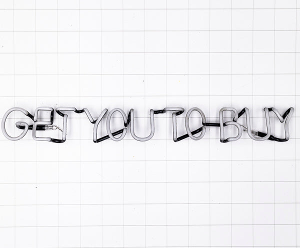 GET YOU TO BUY Single Stroke Word Unit for Newcastle A $400 Sign To Get You To Buy A $6 Beer Replacement Tube - Neon Sign Part Used