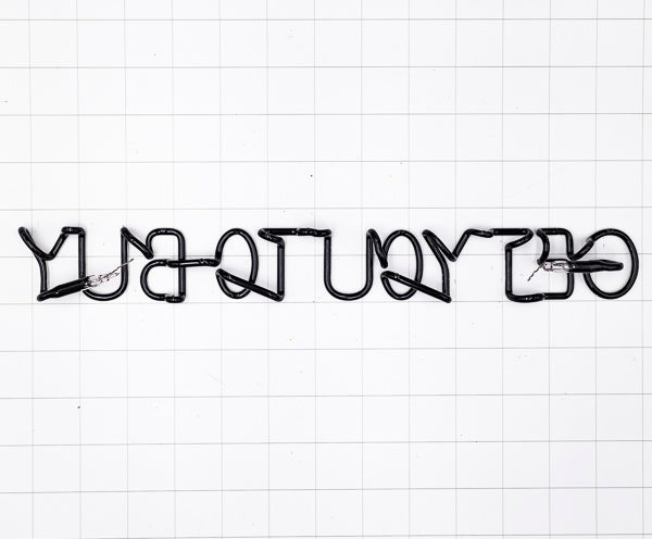 GET YOU TO BUY Single Stroke Word Unit for Newcastle A $400 Sign To Get You To Buy A $6 Beer Replacement Tube - Neon Sign Part Used